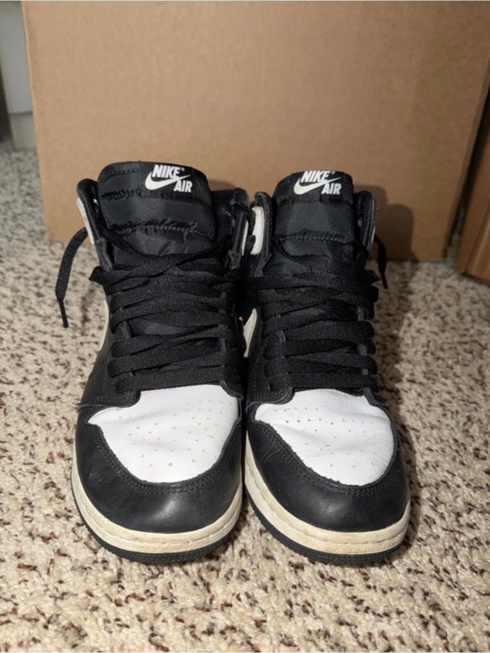 Nike Kids Black and White High-Top Sneakers